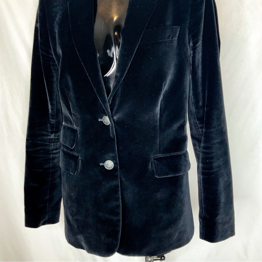 Rag & Bone Velvet Blazer Black Tailored Size 8 - Picture 3 of 13